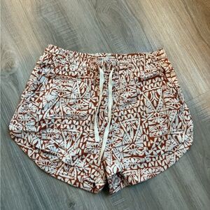Billabong Brown and White Athletic Shorts